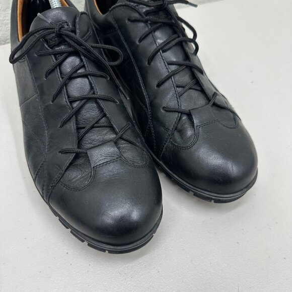 Coach Quincey Black Leather Low Top Lace Dress Sneakers Shoes Mens size 10 D - Picture 3 of 12